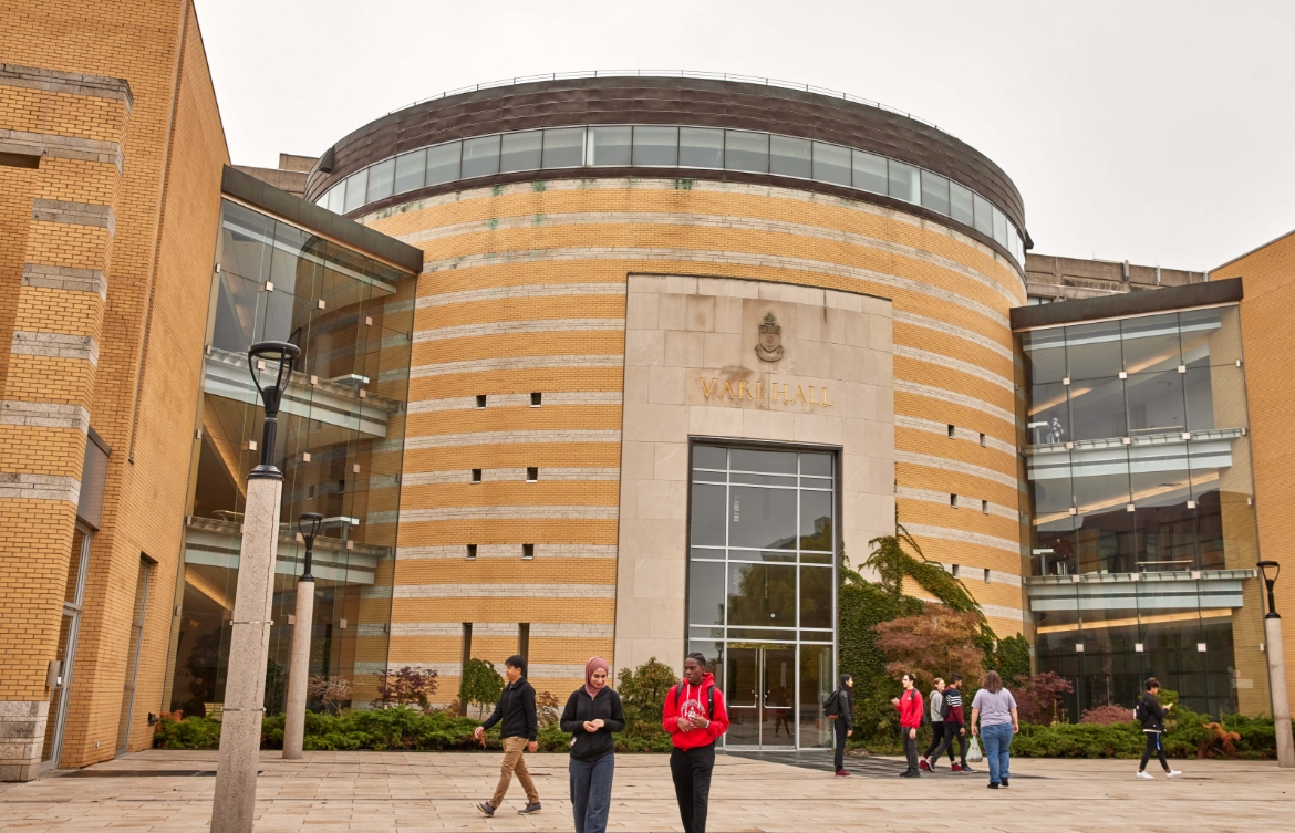 Exterior view of Vari Hall, at York University’s Keele Campus.